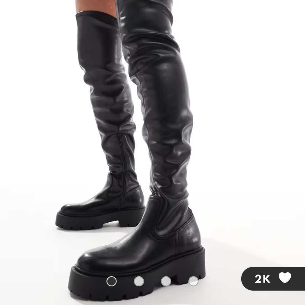 Over Knee Vegan Leather Platform Boots